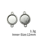 Double Loop Round Cabochon Connectors in Four Options view 3