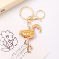 Rhinestone Flamingo Keychain Gold Clasp Four Color Options view 4