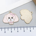 Enamel Zinc Alloy Dog Paw Print Pet Charm Pendants for DIY Keychain Necklace Jewelry