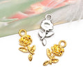 Gold-Tone Rose Metal Charms with 2 Listed Options for Jewelry Making view 3