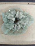 Oversized Tulle Mesh Pearl Scrunchies Five Color Styles view 10
