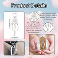 Silver Metal Dreamcatcher Keychain Feather Bead Mix view 4