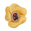 Gold Tone Flower Crystal Two Designs Metal Brooch Pin 5.7 x 5 cm view 6