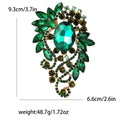 Crystal Teardrop Cascade Brooch In Six Color Designs view 11