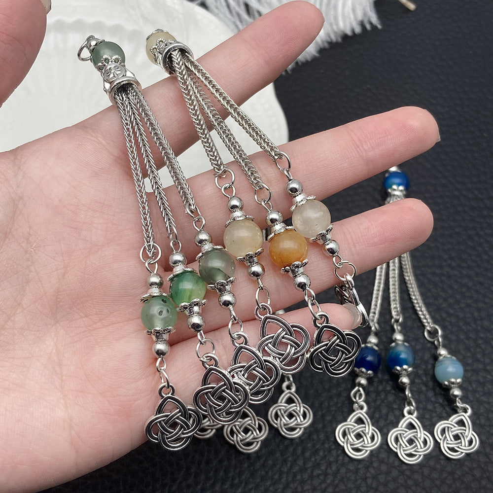 Antique Silver Zinc Alloy Tassel Charm Pendant for Boho Necklace Bracelet Jewelry