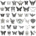 Antique Silver Butterfly Metal Charms with 27 Listed Options view 5