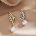 Six Mismatched Wing Butterfly Pearl Look Stud Earrings view 4