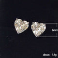 Heart-Shaped Solitaire Stud Earrings In Seven Stone Colors view 5