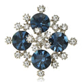 Four Stone Crystal Cluster Brooch in Green Purple or Blue view 1