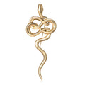 Polished Coiled Long Snake Brooch in Gold or Silver Tone view 5