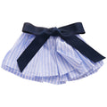 Striped Fabric Fan Scrunchies and Navy Bow Hair Clips view 5