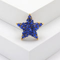 Full Crystal Five Point Star Brooch in Four Jewel Colors view 2