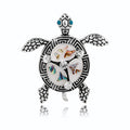 Black Silver Tone Sea Turtle Metal Brooch Pin for Jackets and Lapels view 6