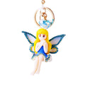 Jeweled Flower Fairy Keychains in Pink Blue Yellow and Mixed Colors view 5