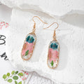 Wire Wrapped Oval Daisy Dried Flower Earrings 3 Styles view 7