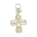 Natural Wood Angel Keychain With Beads And Metal Split Ring view 6