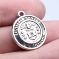Antique Silver Tone United States Service Emblem Charms view 7