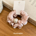 Satin Elastic Scrunchie Hair Ties Two-Pack Five Colors view 4