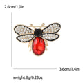 Bee Brooch Rhinestone Wings Crystal Body Insect Pin view 6