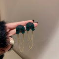 Ten Style Green Geometric Resin Statement Earrings view 7