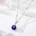 Gold and Silver Tone Round Glass Evil Eye Bead Pendant Necklaces view 9