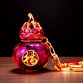 Lotus-Topped Gourd Keychains in Six Colors with Strap Options view 3