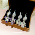 Silver Tone Shell and Beaded Tassel Stud Earrings in Two Colors view 4