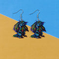 Acrylic Double-Sided Printed Dragon Earrings 4 Styles view 2