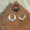 Openwork Bat Skull Pendant Metal Jewelry Making Component In 2 Finishes view 3