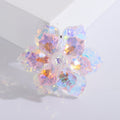 Crystal Layered Flower Brooch in Eight Color Options view 7