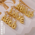 Gold Balloon Letter Copper Initial Pendants A to Z view 3