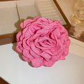 Oversized Fabric Rose Hair Claw In Six Solid Colors And Sizes view 6