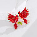 Red Owl Crystal Enamel Metal Brooch Pin for Jackets and Lapels view 5