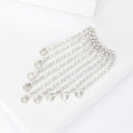 Rhinestone Fringe Chain Brooch Teardrop Crystal Pin view 4