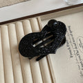 Rhinestone Heart Pearl Shark Claw Hair Clip 2 Colors view 6