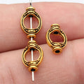Oval Two-Loop Connector Beads in Six Size and Color Options view 8