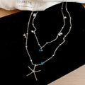 Silver Tone Starfish Pendant Necklaces in Three Designs view 8