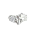Silver Tone Sculpted Buddha Face Adjustable Open Ring For Women view 5