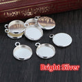 Round Pendant Tray Blanks in Mixed Sizes and Metal Tones view 2