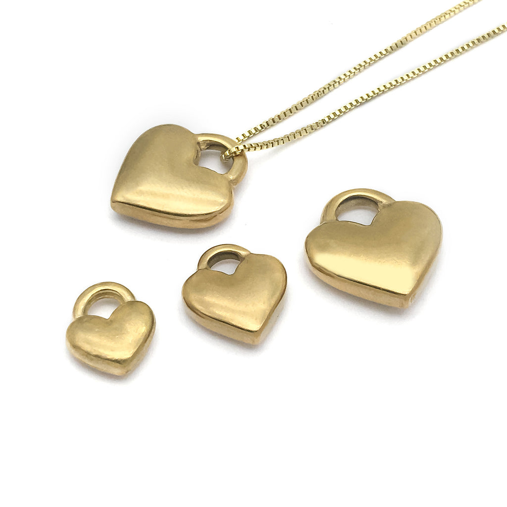 Stainless Steel Gold Hollow Heart Key Charm Pendant for DIY Earrings Necklace