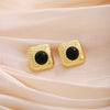 Black Square Studs