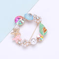 Seashell Wreath Brooch Decorative Metal Pin For Jackets And Lapels view 2