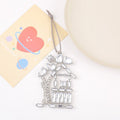 Rhinestone Christmas Tree House Metal Hanging Ornaments view 2