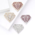 Rhinestone Diamond Shape Brooch Decorative Metal Pin For Jackets And Lapels view 1