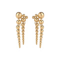 Graduated Metal Ball Fringe Statement Stud Earrings view 5