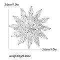 Layered Crystal Snowflake Brooch in Nine Bright Jewel Colors view 7