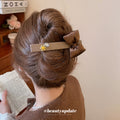 Bow Flower Rhinestone Duckbill Hair Barrette Clip 3 Colors view 3