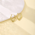 Sixty-Five Gold Tone Sculptural Small Hoop Earrings view 11