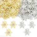 Crystal-Accented And Pearl-Look Gold Silver Snowflake Pearl-look And Alloy Charms in 2 view 4