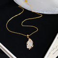 Gold and Silver White Feather Pendant Necklaces Statement Jewelry view 7
